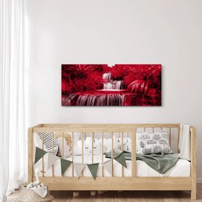 Obraz - Indonézske vodopády v červenej (120x50 cm)