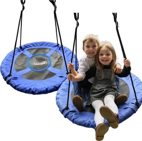 LEAN Sport Záhradná hojdačka Čapie hniezdo pre deti modrá 80 cm