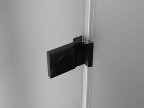 Mexen Lunar-B, pravé otočné sprchové dvere 140 cm, číre sklo, čierny profil, 832S-140-050-70-00-P