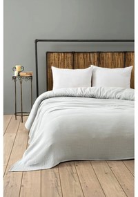 Svetlosivý mušelínový pléd 220x250 cm Muslin – Mijolnir