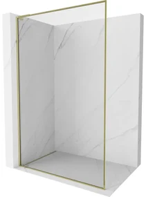 Mexen, Mexen Kioto-XF L sprchová stena s rámom 70 x 202 cm, transparentná 10 mm, zlatá - 800-070-174-50-00-XF