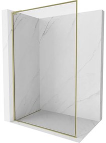Mexen, Mexen Kioto-XF L sprchová stena s rámom 70 x 202 cm, transparentná 10 mm, zlatá - 800-070-174-50-00-XF
