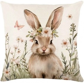 Ľanový povlak na vankúš BUNNIETTE 45x45 cm, krémový