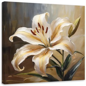 Gario Obraz na plátne Maľovaný kvet ľalia Rozmery: 60 x 60 cm