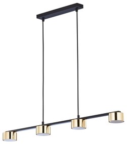 TK-LIGHTING Závesné moderné osvetlenie nad jedálenský stôl DALLAS, 4xGX53, 10W, okrúhle, zlaté