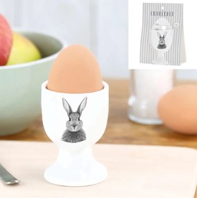 Stojan na vajíčko BUNNEY biely