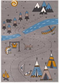 Detský koberec Agnella Soft Indian popolový