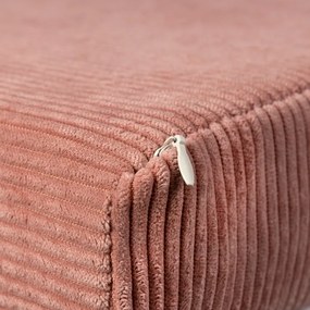 Svetloružový menčestrový detský puf Montessori - Little Nice Things