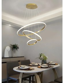 Toolight Toolight, závesné svietidlo 100cm, 60W, 3000K, LHJ010-CP4, zlatá matná, OSW-50003