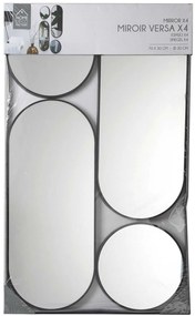 Zrkadlo Noir, čierne, sada 4ks
