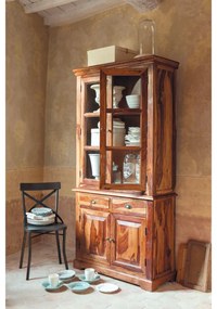 Vitrína 100x200x45 indický masív palisander Only stain