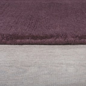 Flair Rugs koberce Kusový ručne tkaný koberec Tuscany Textured Wool Border Purple - 160x230 cm