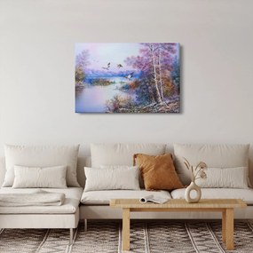Obraz - Prichádza jeseň, olejomaľba (90x60 cm)