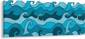 Obraz - Abstrakcia, more (120x50 cm)