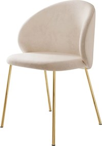 JEDÁLENSKÝ SET STÔL LEONE  ZLATÝ LESK + SKLO + 4 x STOLIČKA