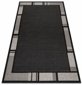 Koberec Floorlux sizal 20195 Čierno/Strieborný