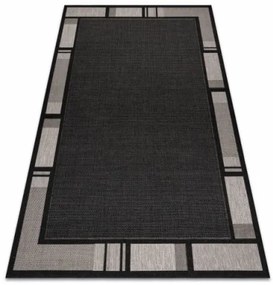 Koberec Floorlux sizal 20195 Čierno/Strieborný