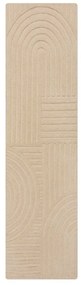 Béžový vlnený koberec behúň 60x230 cm Zen Garden – Flair Rugs