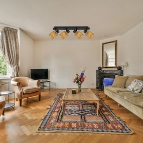 Toolight Toolight, stropné svietidlo 4xE27 APP1825-4W, čierna-hnedá, OSW-00624