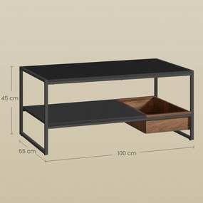 Konferenčný stolík E1081 BK, čierna