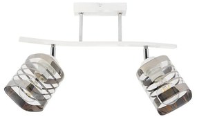 Stropné svietidlo Helix, 2x sklenené tienidlo so vzorom (výber z 2 farieb konštrukcie)