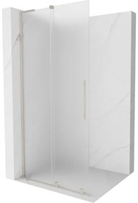 Mexen Velar L, posuvná sprchová zástena Walk-in 100 x 200 cm, 8mm sklo námraza, brúsená oceľ, 871-100-003-33-97
