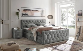 XXXLutz BOXSPRINGOVÁ POSTEĽ, 180/200 cm, sivá MID.YOU - Online Only spálne - 002220049103