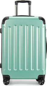 Kabínový kufor na 4 kolieskach 55x39x20cm púdrovo zelená farba