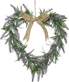 Umelý veniec Levanduľové srdce, 35 cm%