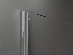 Mexen Velar, sprchová zástena s posuvnými dverami Walk-in 80 x 200 cm, 8mm sklo námraza, chrómová, 871-080-000-33-01