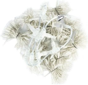 DECOLED Interiérový svetelný záves LED, teplá biela, priehľadný kábel, 1x1,5 m, 150 diód