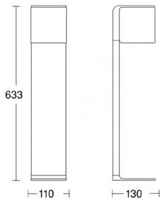 Steinel 055486 - LED Vonkajšie stĺpikové svietidlo so senzorom LED/9,5W/230V IP44