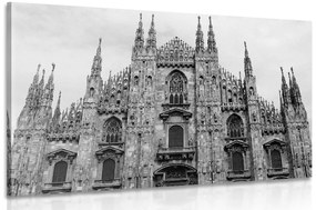 Obraz katedrála v Miláne v čiernobielom prevedení - 120x80