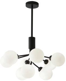 Čierno-biele závesné svietidlo SULION Musa, výška 102 cm