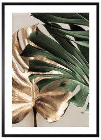Obraz GOLD MONSTERA I 50 x 70 cm