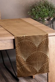 Dekorstudio Elegantný zamatový behúň na stôl BLINK 14 hnedý Rozmer behúňa (šírka x dĺžka): 35x220cm