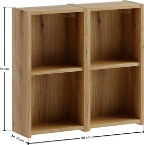 Závěsný koupelnový regál Nova Cashmere 60 cm dub coast evoke