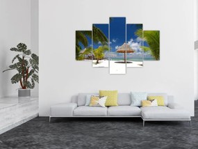 Obraz - Pláž s bielym pieskom (150x105 cm)