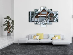 Obraz - Drevená chata (150x105 cm)