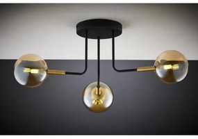 Jupiter 2037 - Luster na tyči BURANO 3xG9/10W/230V čierna/zlatá/béžová