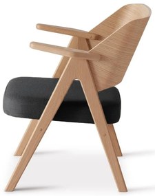 Tmavosivé dubové kreslo Findahl by Hammel