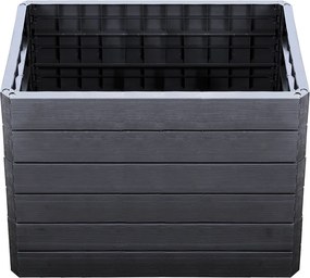Garantia Ergo Quadro Vysoký záhon Wood M, plast, 60 × 80 × 75 cm, antracit
