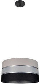Luster na lanku CORAL 1xE27/60W/230V čiernošedá