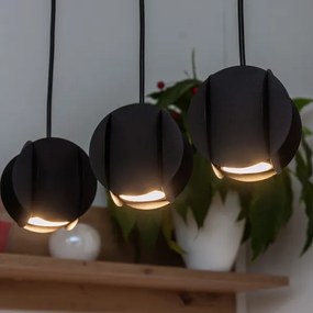 Závesný luster GAMBIT na lanku 4xGU10/10W/230V, čierny