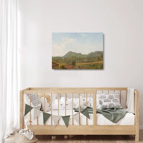 Sklenený obraz - Simon Denis,  View Near Naples, reprodukcia (70x50 cm)