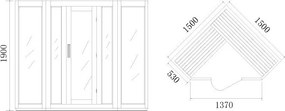 Hanscraft Infrasauna VALENCIA 2+