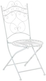 Kovová stolička skladacia Indra (SET 2 ks) - Biela
