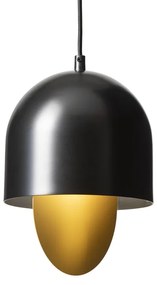 Závesná lampa Aarre M, čierno-zlatá