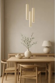 Brilagi - Luster na lanku TUBE 3xGU10/15W/230V béžová/zlatá