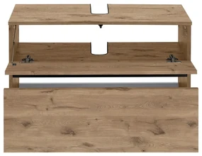 Skrinka pod umývadlo v dekore duba v prírodnej farbe 80x55 cm Wisla – Støraa